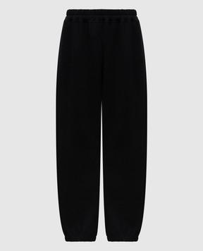 Vetements Черные спортивные брюки с вышивкой логотипа UH76SP100Bm