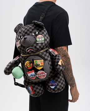 Sprayground Дитячий сірий рюкзак GLOBAL MOGUL MONEYBEAR 910B6528NSZ