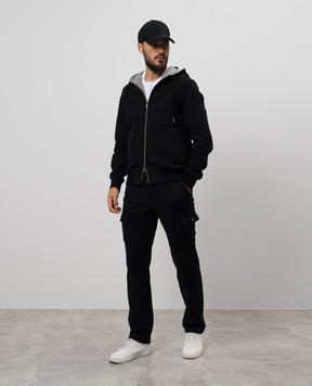 CAPOBIANCO Черная спортивная куртка с логотипом 17M415DF004656BLACK