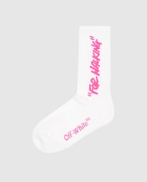 Off-White Білі шкарпетки з логотипом OWRA035S25KNI001