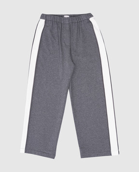 Brunello Cucinelli Дитячі сірі спортивні штани з ланцюжком моніль BH827E467B