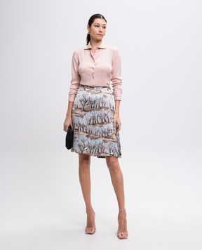 Ermanno Scervino Розовая блуза из шелка D272K338HHP