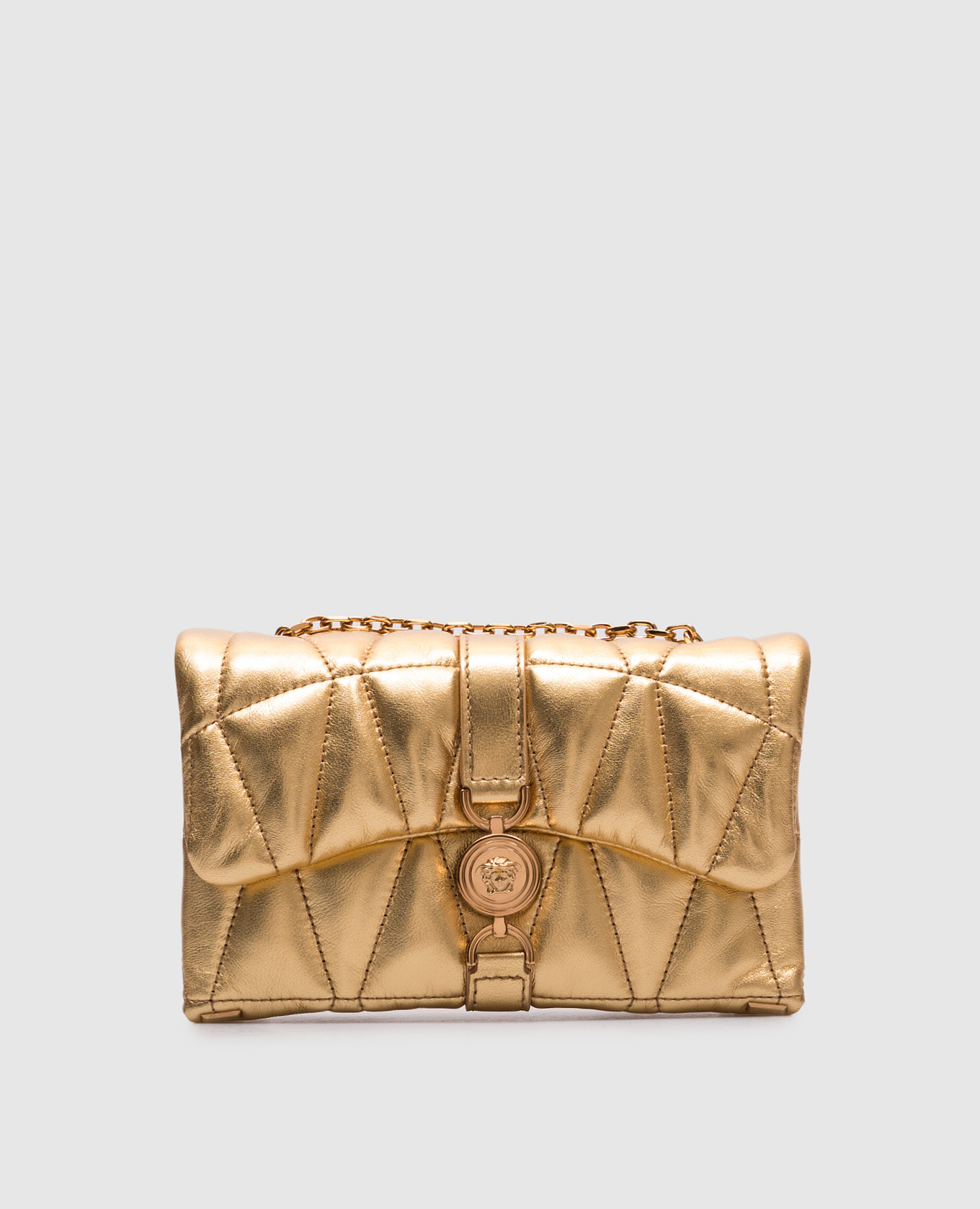 

Золотая кожаная сумка Kleio, Золотистый, Сумки через плечо