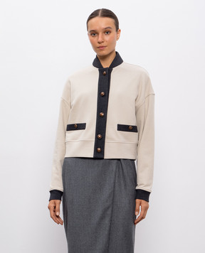 Brunello Cucinelli Бежевий кардиган MN05NSO106