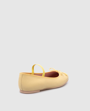 Pretty Ballerinas Дитячі шкіряні жовті балетки Hannah 48404