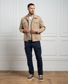 Brunello Cucinelli Бежевый кардиган из шерсти и кашемира M2400106
