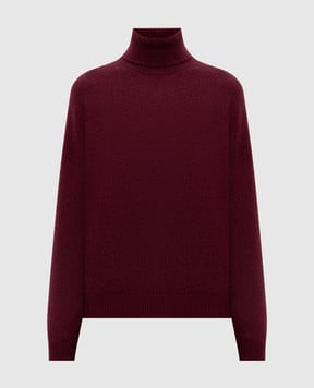 Brunello Cucinelli Бордовий светр з кашеміру M12501703