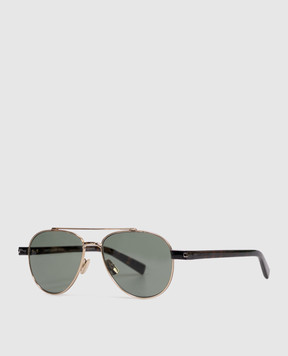 Saint Laurent Золотые очки с логотипом 843061Y9965