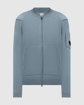 C.P. Company Голубой кардиган с логотипом MKN084A004037A