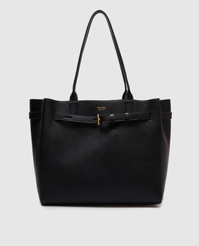 Tom Ford Чорна шкіряна сумка-тоут Audrey з логотипом L1809LCL429X