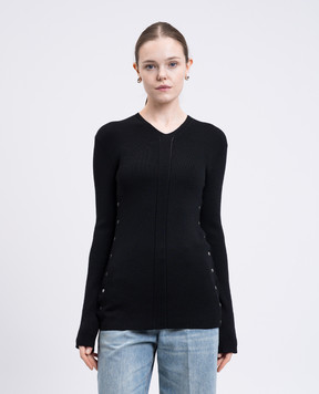 Jil Sander Чорний пуловер з вовни J02GP0229J14797