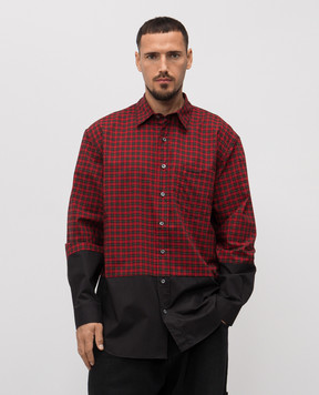 Vetements Червона сорочка в клітинку з логотипом UH76SH630RB