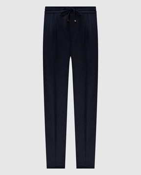 Brunello Cucinelli Брюки синие из шерсти M038PE1710