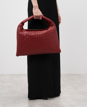 Bottega Veneta Красная кожаная сумка-хобо Hop 796262V3IV1