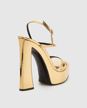 Giuseppe Zanotti Золотисті шкіряні босоніжки Destino E400033