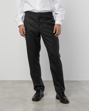 Brunello Cucinelli MTM Сірі штани з вовни та шовку MF460PX99