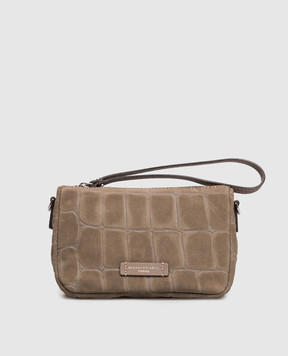Gianni Chiarini Бежева замшева сумка крос-боді Nora BS10224CMCOCCO