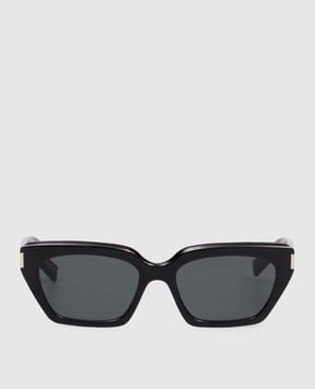 Saint Laurent Чорні сонцезахисні окуляри 826 з логотипом 843052Y9956