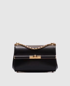 Dolce&Gabbana Черная кожаная сумка Marlene с логотипом BB7766A3G19