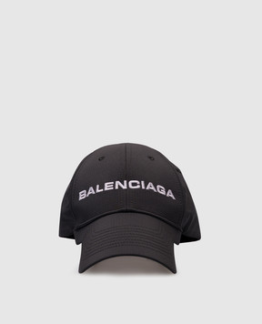 Balenciaga Чорна кепка з вишивкою логотипа 8343994F2B7