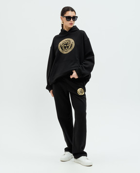 Versace Черные худи с брендовым принтом Medusa 10165591A10156