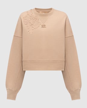 Ermanno Scervino Бежевий світшот з аплікацією D461M303RLGKRA