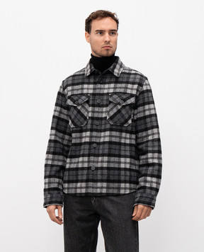 Woolrich Сіра сорочка з вовною в клітинку CFWOOS2021MRUT5178