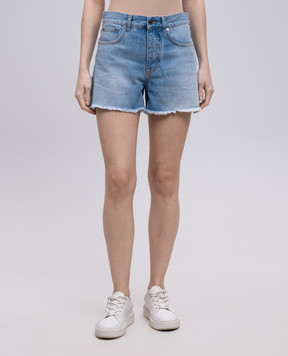 Off-White Голубые джинсовые шорты с патчем логотипа OWYC019S25DEN001