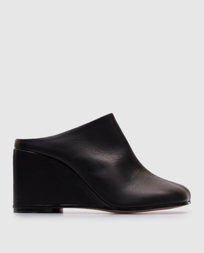 Maison Margiela MM6 Чорні шкіряні мюлі S66WX0066P5000