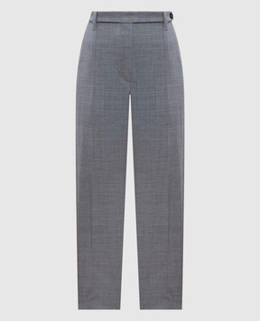 Brunello Cucinelli Серые брюки из шерсти ML154P8607