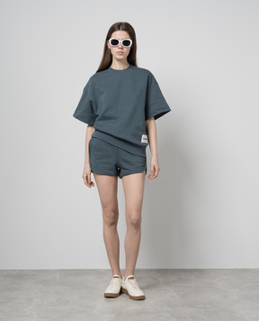 Jil Sander Синя футболка з нашивкою логотипа J40GC0105J20039
