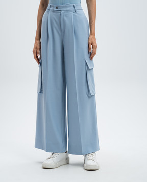 AMIRI Голубые брюки карго с шерстью AWSUAP1001