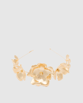 LELET NY Обруч Eden Floral Headband с золотым покрытием 14 карат LELPF2308G
