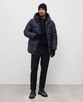 Bertolo Cashmere Сіра футболка з вишивкою емблеми 000252001912