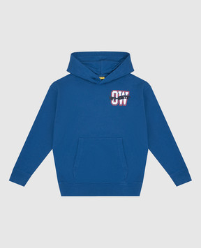 Off-White Детские синие худи с логотипом OBBB001S25FLE009