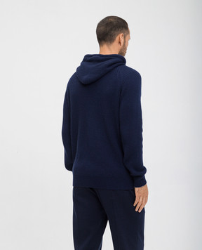 Brunello Cucinelli Синяя спортивная куртка с вышивкой логотипа логотип M22704806G