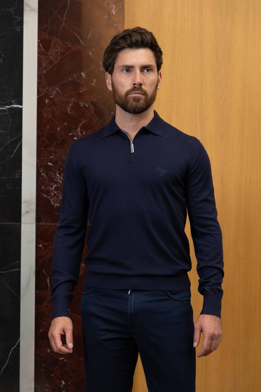 Stefano Ricci Фіолетове поло з вовни з вишивкою логотипа K303071P30F24345 зображення 6