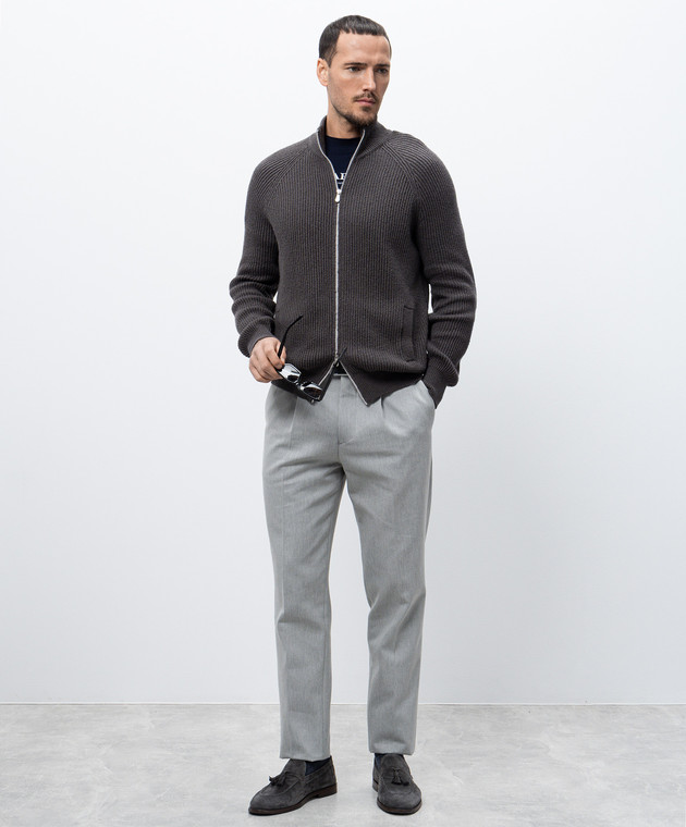 Brunello Cucinelli - Синяя футболка Paris с принтом M0B138457