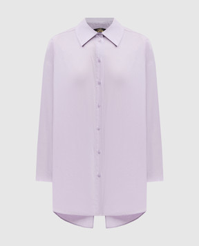 Twin Set Actitude Фиолетовая рубашка с вышивкой 241AT2085