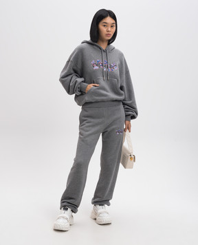 Off-White Серые джогеры с принтом логотипа OWCH006F24FLE001
