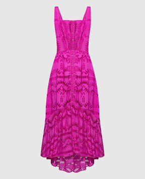 Charo Ruiz Розовое платье Nyssi с вышивкой бродери 243620