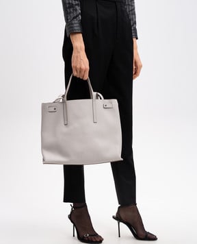 Gianni Chiarini Біла шкіряна сумка-тоут Altea з логотипом BS10967RNGDBL