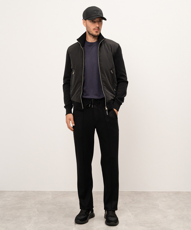 Tom Ford Черная комбинированная куртка KZY003YMW012F24 изображение 2