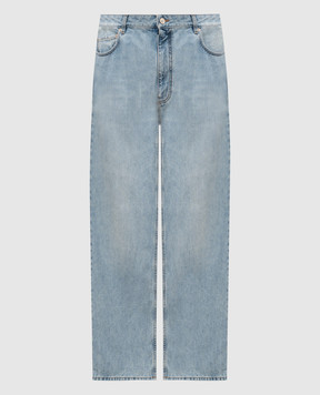 Balenciaga Голубые джинсы с нашивкой логотипа 810786TRW55