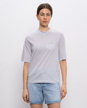 Peserico Біла футболка в смужку S06296J003044