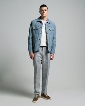 Brunello Cucinelli Белый джемпер в тканом узоре. MW8381365