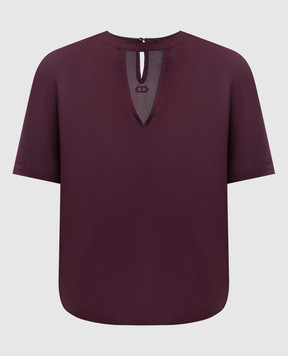 Twinset Бордовий топ з логотипом 252TP2292