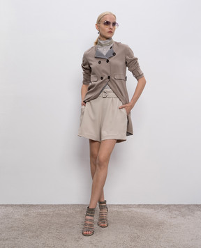 Brunello Cucinelli Двухсторонний двубортный плащ из шелка M0S284579