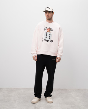 Palm Angels Розовый свитшот Holly Pin Up PMBA080S25FLE003