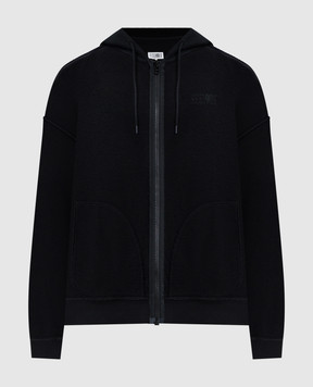 Maison Margiela MM6 Черная спортивная куртка с эффектом изнанки SH0HG0006M25014